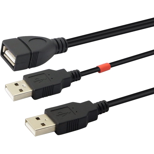 3.2 Feet USB Splitter Cable, USB 2.0A Female to Dual USB A Male Y Hub Adapter Cable YOUCHENG for Computers