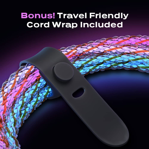 Light Up Charger Cable - GloBright Braided LED Charging Cable, Glowing Super Fast Charging 100W Light Up Cable,