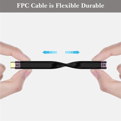 USB C Extension Cable(12 cm), Short USB-C Male to Female Flexible Cable Support Thunderbolt 4/3,USB4, PD