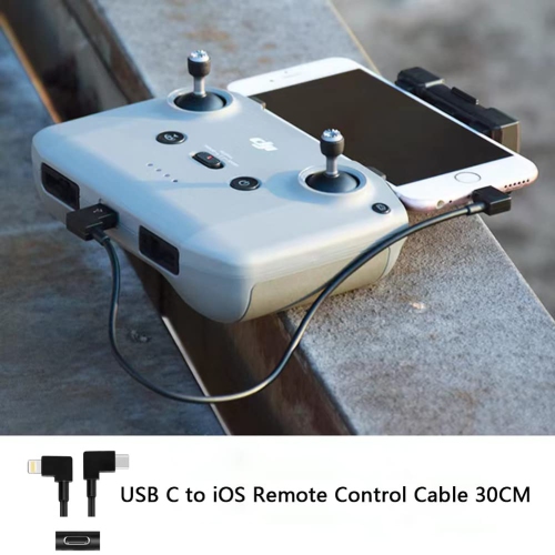 USB C to iOS Remote Control Cable for DJI Mavic 3/Mini 2 /Air 2S/Mavic Air 2/Mini 3 Pro, 11.8 Inch Tablet Extension