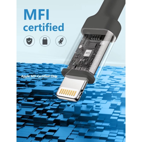 1FT iPhone Charger Cord 2Pack Lightning Cable Short Fast iPhone Charging Cord Nylon Apple USB Cable Compatible