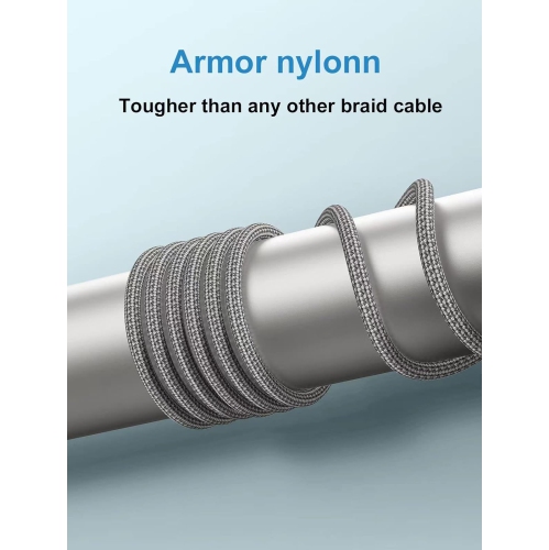 1FT iPhone Charger Cord 2Pack Lightning Cable Short Fast iPhone Charging Cord Nylon Apple USB Cable Compatible