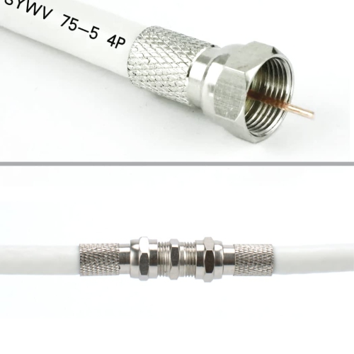 20 câbles coaxiaux de type F Trousse de connecteur de réparation/extension, connecteur RG6 et connecteurs femelles