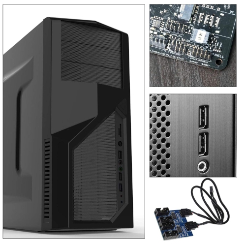 Motherboard 9 Pin USB Header Multiplier USB 2.0 1 Male to 4 Port Female Splitter Adapter Extension Cable Hub Board 30cm