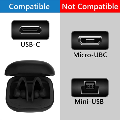 USB Earbuds Short Cloth Braided Fast Charger Cable Compatible with Beats Fit Pro Studio Buds Flex Studio Buds+