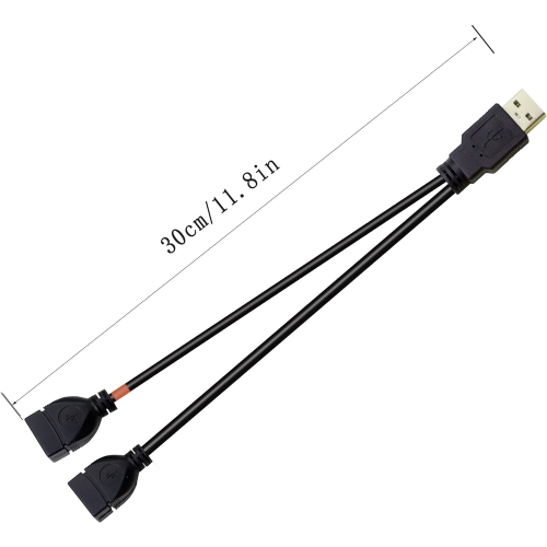 30 cm USB Splitter Cable 2.0 1 Male to 2 Female Jack Y Splitter Hub Adapter Cable YOUCHENG for Tablets Computers