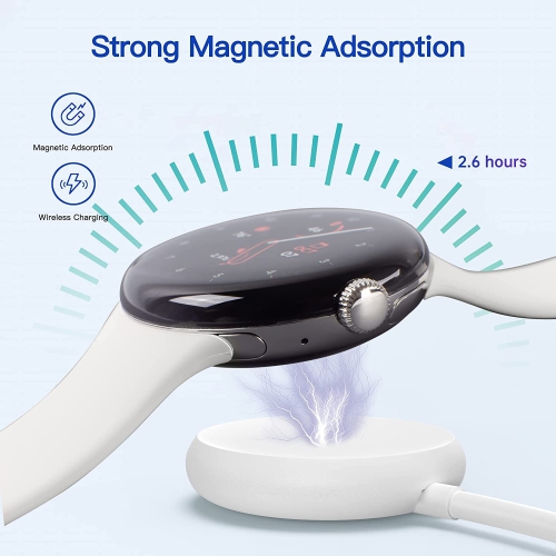 USB Charger Cable Compatible for Google Pixel Watch (2, White)