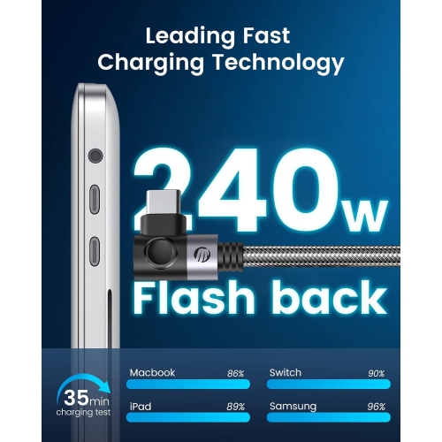 Câble USB-C, câble USB-C vers C, câble de chargement rapide 240 W