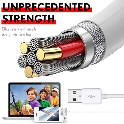 iPhone 4 Charging Cables 30 Pin to USB Fast Charge & Sync Charging Cable Certified for Old Apple iPhone 4s