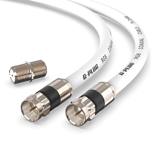 UNKNOWN  10Ft Rg6 Coaxial Cable Connectors Set – High-Speed Internet, Broadband And Digital Tv Aerial, Satellite Cable