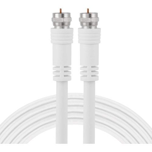 UNKNOWN  Rg6 Coaxial Cable, 25 Ft. F-Type Connectors, Double Shielded Coax, Input Output, Low Loss Coax, Ideal for Tv