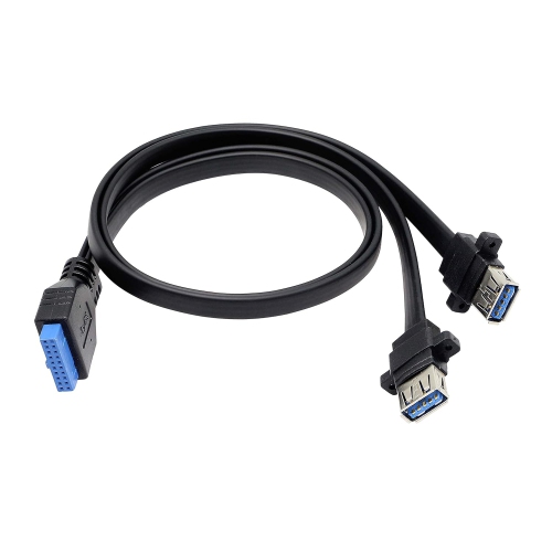 UNKNOWN  USB 3.0 Front Panel Cable, Motherboard 19/20Pin Cable to USB Female Splitter Adapter Extension Connector (50Cm)