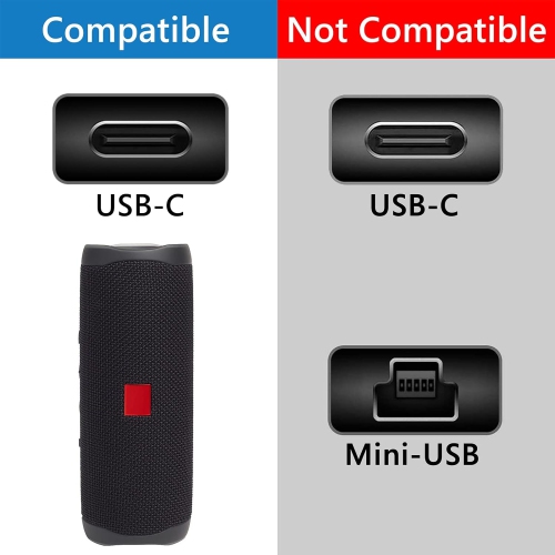 USB Speakers Short Charger Cable Compatible with JBL Flip 6 Flip 5 Pulse 5 Tour One M2 Tour Pro 2 Vibe Beam
