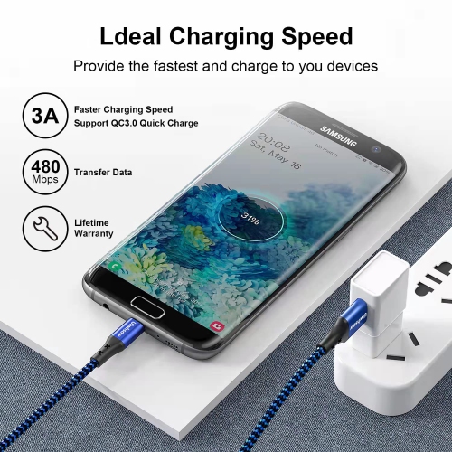 Micro USB Charger Cable [2-Pack, 10ft] Android USB to Micro Cable Nylon Braided Charging Cable Compatible with Samsung,