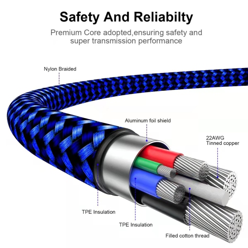 Micro USB Charger Cable [2-Pack, 10ft] Android USB to Micro Cable Nylon Braided Charging Cable Compatible with Samsung,