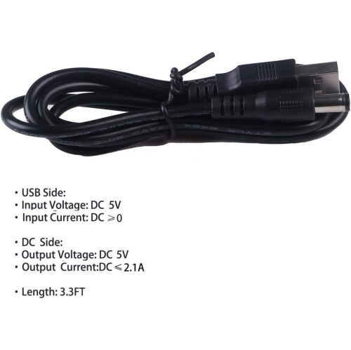 USB to DC 5.5mm 2.1mm 5v 9v 12v Power Charging Cable