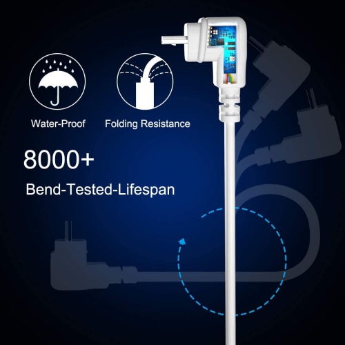 Câble micro USB de 10 pi XT XT2 de Blink avec adaptateur de chargeur, brique de chargeur et extrémité micro USB à angle droit de 90 degrés