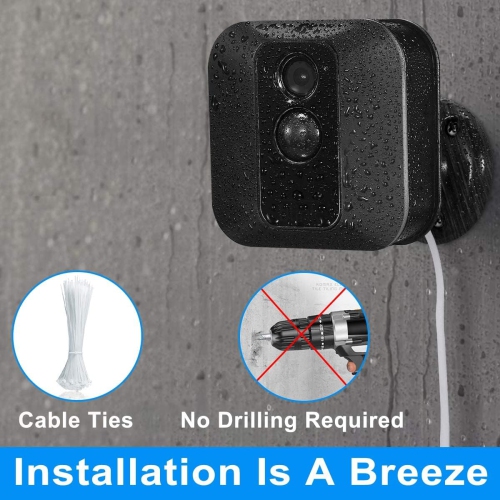 Câble micro USB de 10 pi XT XT2 de Blink avec adaptateur de chargeur, brique de chargeur et extrémité micro USB à angle droit de 90 degrés