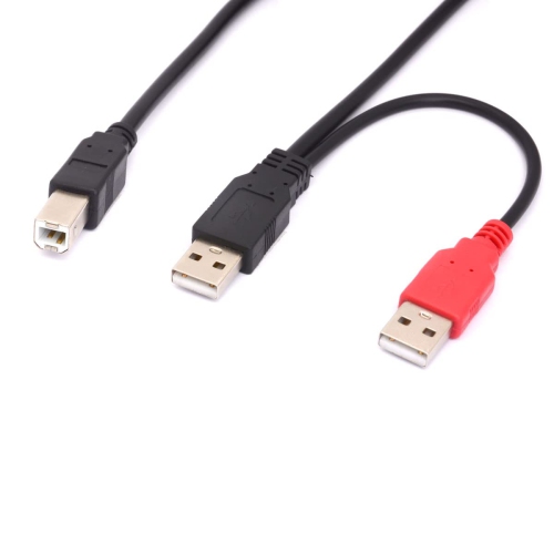 Mini B – Câble répartiteur USB 2,0 de type A mâle vers USB double 2,0&nbsp;A mâle en y pour une alimentation supplémentaire sur disque dur externe