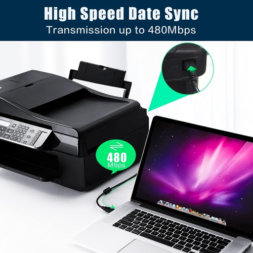 Câble hôte USB de transfert de données PC de 10ft M, câble d'imprimante pour imprimante d'étiquettes DYMO Label Writer 450 à double turbo