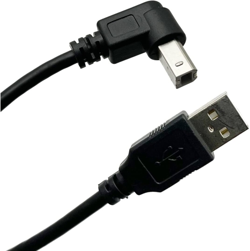 Angled Printer Cable; 2Pack USB to Printer Adapter Cables;90 Degree USB 2.0 A Male to B Male Down Angle Plug