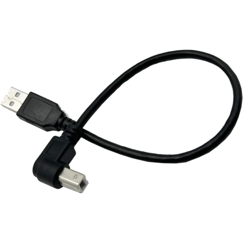 Angled Printer Cable; 2Pack USB to Printer Adapter Cables;90 Degree USB 2.0 A Male to B Male Down Angle Plug
