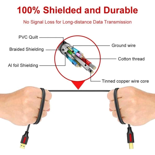 USB 3.0 Cable A Male to B Male 25 ft,Superspeed USB 3.0 Type A to B Male Cable Compatible