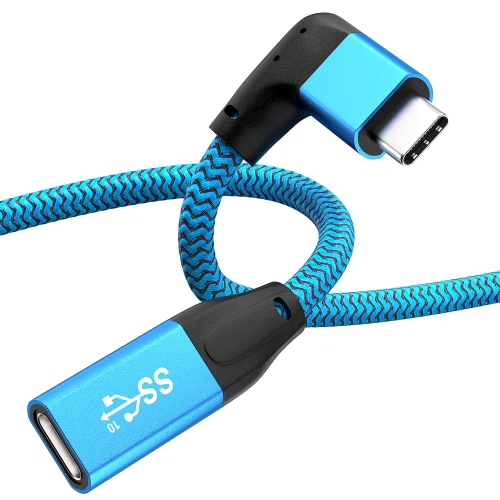 UNKNOWN  Right Angle USB C Extension Cable 6Ft, 90 Degree USB-C 3.2 Gen2 10GBps Male to Female Cord, L-Shape Type C