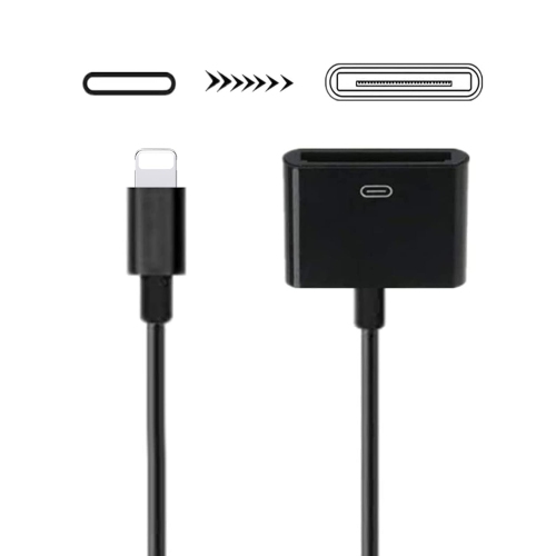 30 Pin to Charger for Lightning Cable Adapter, 8-Pin Male to 30-Pin Female Connector Converter with Phone Charger Cable