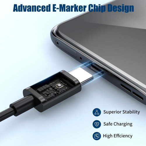 Câble de chargement USB A vers USB C pour Moto G Power/Play/Pure/Stylus 5G, Edge, Edge+, Razr 40, One 5G Ace, 3 A de Motorola