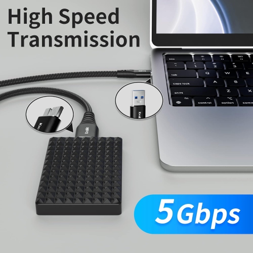 Micro 3.0 Cable 8 Feet, USB 3.0 A to Micro B Cable, Nylon Braided A-Male to Micro B External Hard Drive Cable,