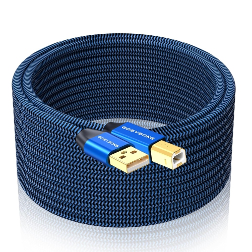 UNKNOWN  Printer Cable 25Ft, USB Printer Cord 2.0 Type A Male to B Male Cable Scanner Cord High Speed Compatible