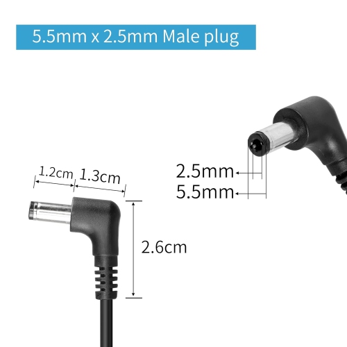 5V DC Coiled Power Cable,USB to 90 Degree DC 5.5mm x 2.5mm Plug Spring Charging Cord for USB Lights, USB Fans,