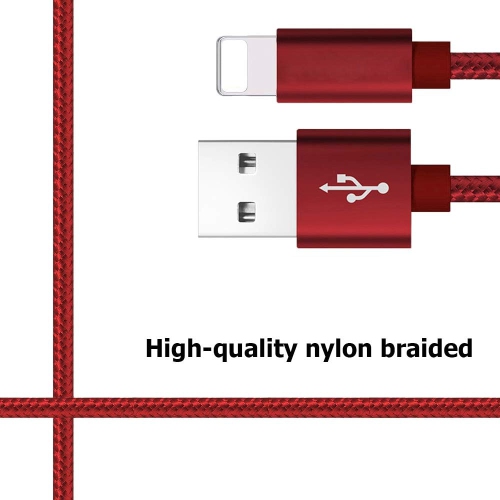 Charger Cable Compatible for Phone, [2Pack] Nylon Braided Phone Cable Fast Charging USB Cord Replacement for Phone