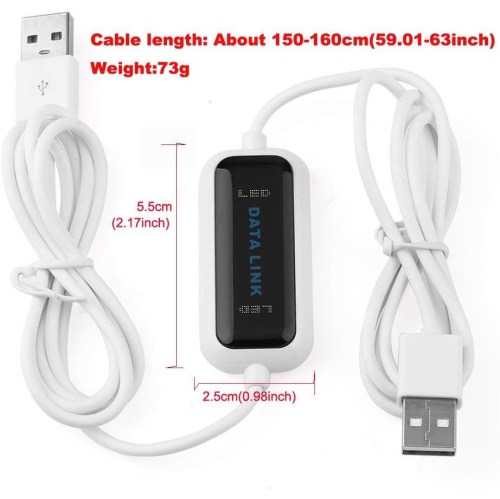 ® High Speed USB Pc to Pc Online Share Sync Link Net Direct Data File Transfer Bridge LED Cable Easy Copy
