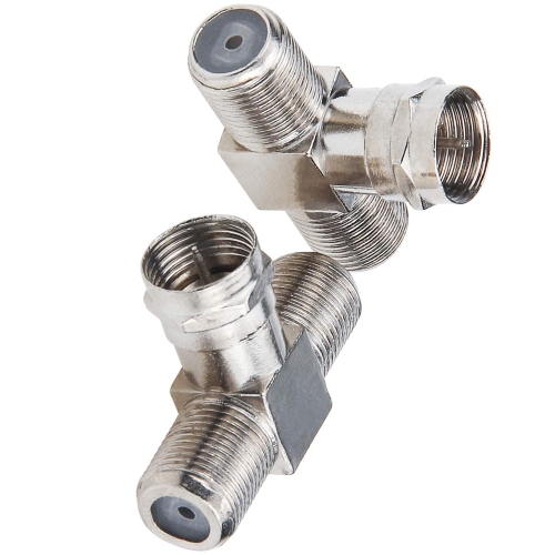 Répartiteur de câble de téléviseur, répartiteur d'antenne, 2 entrées, 1 sorties, paquet de 5 connecteurs F de type RG6 mâle à 2 femelle, câble