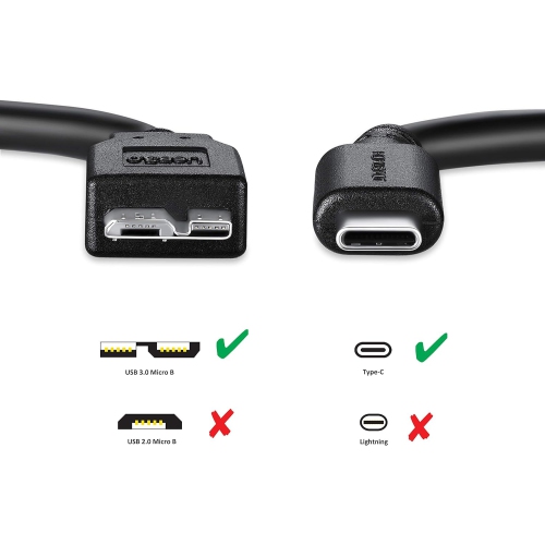 Câble USB-C vers micro USB 2,0 de 1 pi