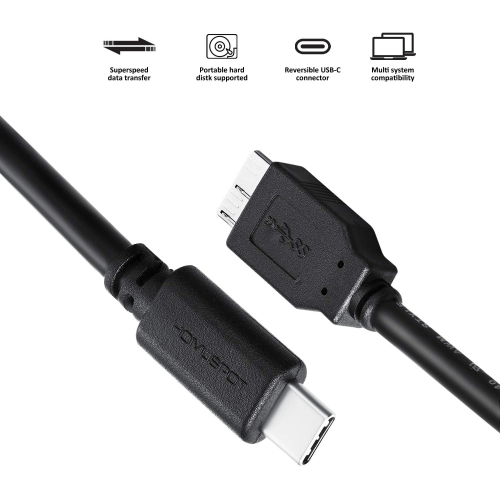 Câble USB-C vers micro USB 2,0 de 1 pi