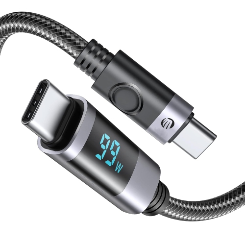 UNKNOWN  USB C to USB C Cable, Pd100W Led Display Fast Charging Syncing Cord USB C Cord Compatible With Macbook Pro/ Air