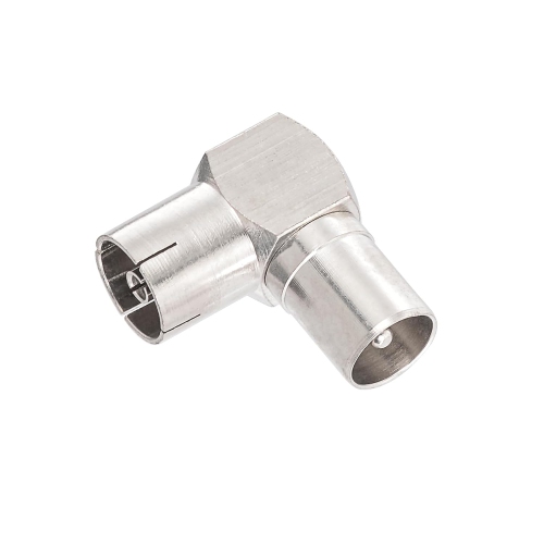 Right Angle PAL Male to PAL Female RF Coax Connector Plug for TV Antenna Cables, Satellite Coaxial Cables