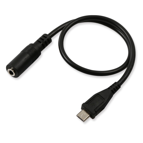 (2-Pack) Micro USB Male to 3.5mm Jack Female Audio Cable Cord for Active Clip Mic Microphone Convert Adapter
