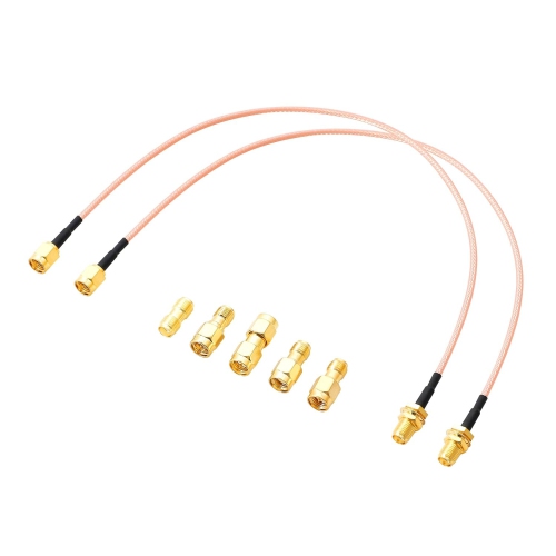 Paquet de 2 câbles coaxiaux SMA mâle vers SMA femelle RF coaxial RG316 de 12 po pour antenne avec câble coaxial RF de 5pcs pi