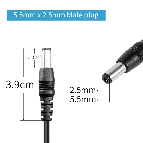 5V DC Coiled Power Cable,USB to DC 5.5mm x 2.5mm Plug Spring Charging Cord for USB Lights, USB Fans, Cartoon