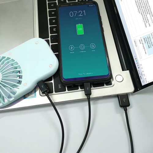 Short Micro USB Splitter Cable,3 in 1 USB 2.0 A Male to Three Micro USB Male Charging Cord Multi Micro USB