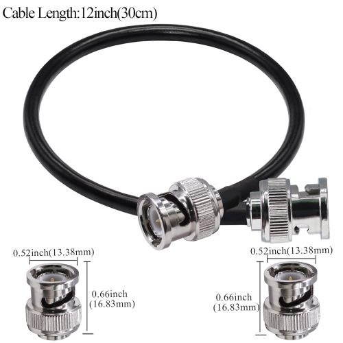 BNC Extension Cable RG58 BNC Male to BNC Male Jumper Low Loss 50 ohm CB Radio Coax Cable