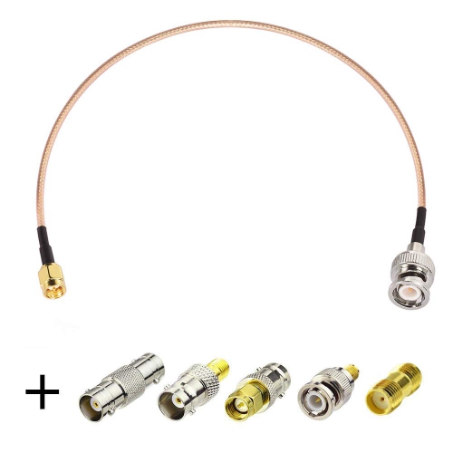 UNKNOWN  SMA Male to Bnc Male Cable 6Inches + 5PCs Rf Coax Adapter Kit SMA to Bnc Cable SMA Bnc Adapter Cable Kit
