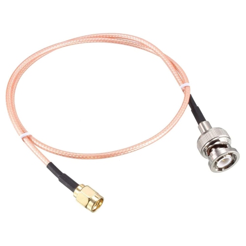 0.46M/1.5Ft RG316 RF Coaxial Cable 50 Ohm with BNC Male to SMA Male Connectors, Low Loss BNC Male to SMA Male