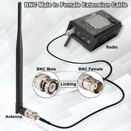 BNC Male to Female Extension Cable 16ft HD SDI Cable CCTV Extension Cable 50 Ohm RG174 for Ham Radio CCTV