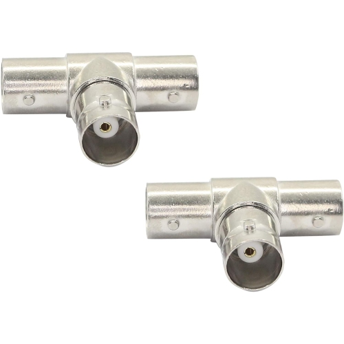 Répartiteur BNC à 3 voies,répartiteur de connecteur coaxial de type T femelle à femelle pour câble coaxial, CCTV,