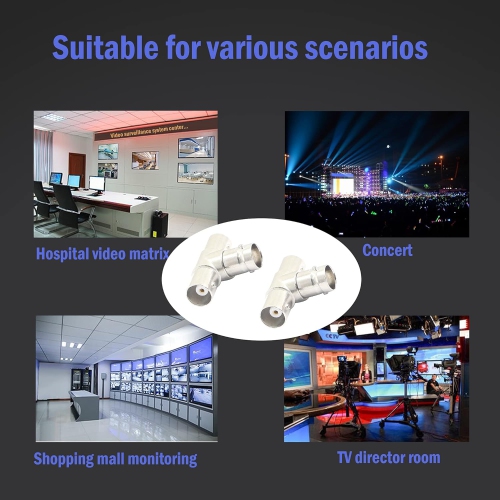 Répartiteur BNC à 3 voies,répartiteur de connecteur coaxial de type T femelle à femelle pour câble coaxial, CCTV,